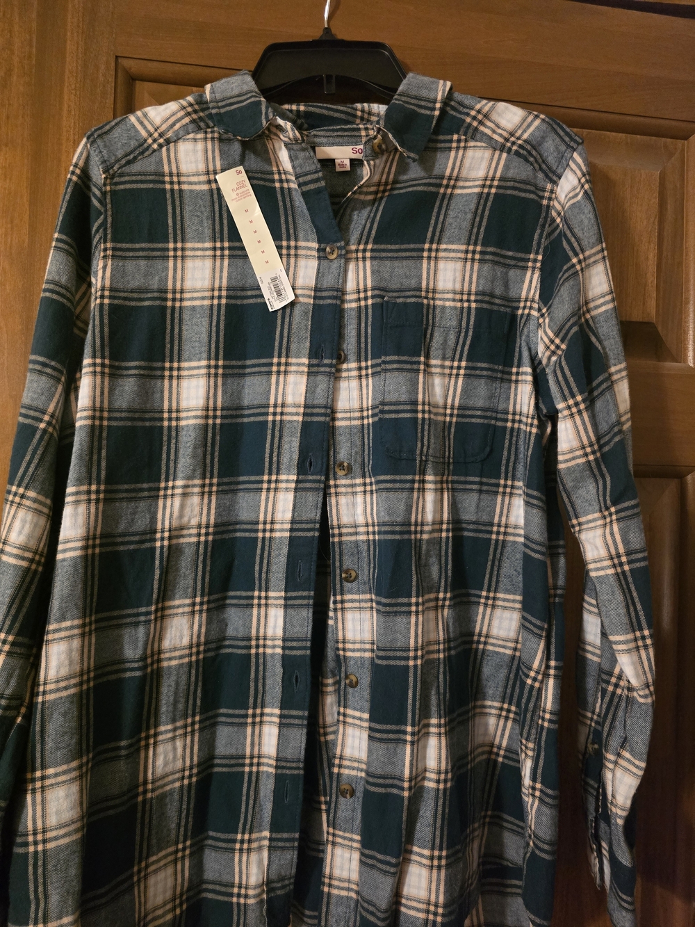 SO Women's Plaid Button-Down Shirt